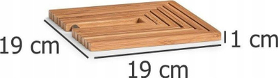 Ndenjëse për tenxhere Zeller, bambu, 34 cm, kafe natyrale