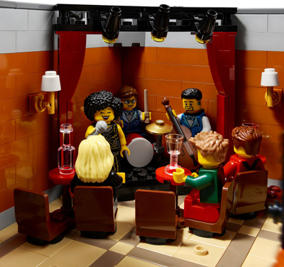 Set LEGO Icons 10312 Jazz Club, 2899 pjesë, 8 minifigura, shumëngjyrësh