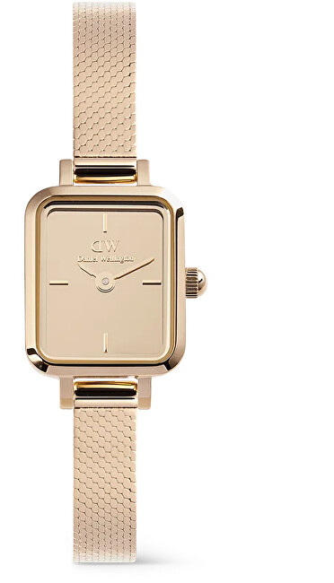 Orë për femra Daniel Wellington Quadro Mini 15x18 DW00100799, e artë rozë