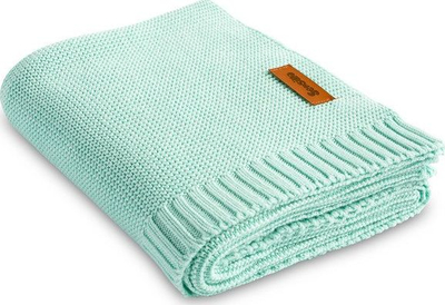 Batanije për bebe Sensillo Bamboo Cotton, 80x100 cm, ngjyrë mint