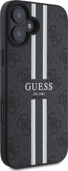 Futrollë telefoni Guess GUHMP16SP4RPSK, MagSafe, për iPhone 16 6.1", e zezë
