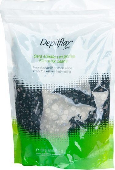 Dепилаторен восок Depilflax 100 Perla Negra, флексибилен, со ниска точка на топење, 1000 g