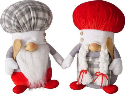 Figurinë tekstile dekorative Cooky Chef, 28 cm, shumëngjyrëshe