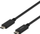 Kabllo USB Deltaco USB‑C në USB‑C, 1m, USB 2.0, e zezë