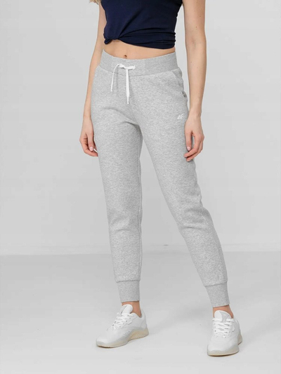 Pantallona treningu për goca 4F H4Z22-SPDD351, 4FWarm, me mansheta, gri