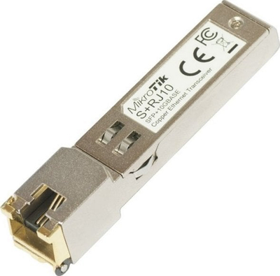 Модул транссивер MikroTik S+RJ10, SFP+, 10000 Mbit/s, сребрен