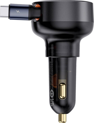 Karikues makine Baseus Enjoyment Pro, 30W, 1x USB C me kabllo që tërhiqet 70cm, i zi