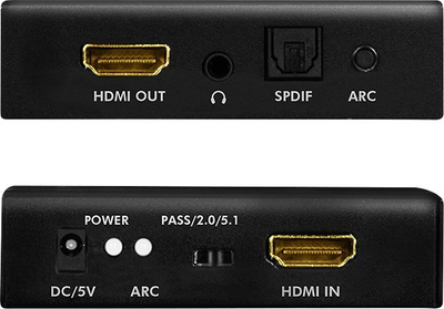 Konvertues audio HDMI LogiLink HD0055, 4K 60Hz, SPDIF, i zi