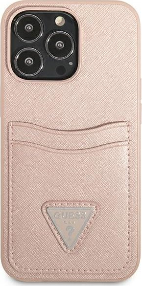 Futrollë telefoni Guess GUHCP13LPSATPP, për iPhone 13 Pro 6.1", hardcase, rozë