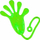 Lodër Sticky Hand Elastic Slime, jeshile