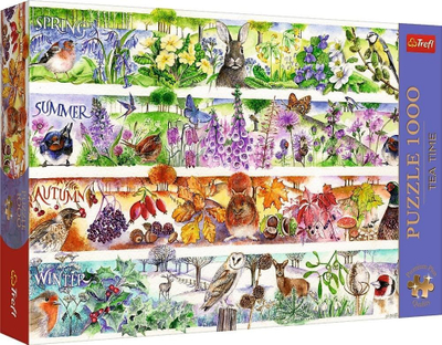 Puzzle Trefl Premium Plus Tea Time Four Seasons, 1000 pjesë, 68 x 48 cm, shumëngjyrësh