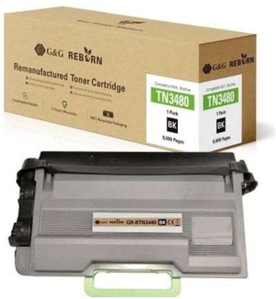 Тонер G&amp;G Brother TN-3480, репродуциран, 8000 страници, црн