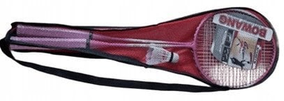 Set badminton Norimpex Gravity 1007656, 2 raketa, me çantë, i kuq
