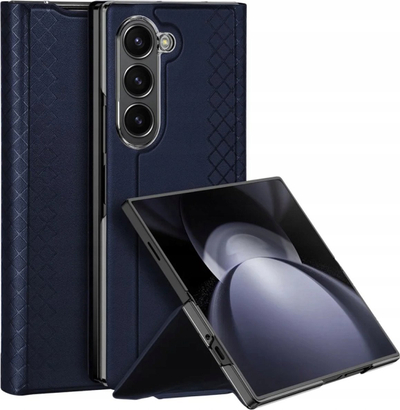 Mbrojtëse telefoni Dux Ducis për Samsung Galaxy Z Fold 6, me stand, me mbajtëse kartelash, blu