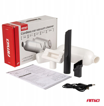 Fshesë me bateri për veturë AMIO VC-07, 40W, 4.5 kPa, USB-C, filtër HEPA