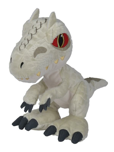 Lodër pelushi Jurassic World Chunky Indominus Rex, 25 cm, e bardhë