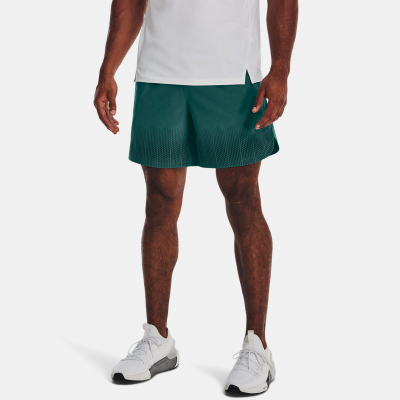 Pantallona të shkurtra Under Armour ArmourPrint Peak Woven, sportive, jeshile