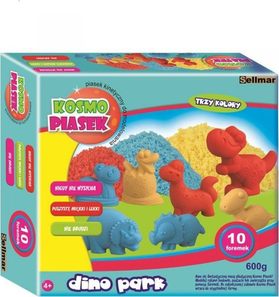 Set rërë kinetike Sellmar Kosmo Sand Dino Park, 600g, shumëngjyrëshe
