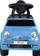 Biçikletë ekuilibri FIAT 500, plastike, deri 25 kg, blu