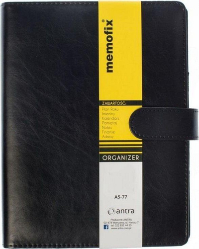 Fletore organizuese Antra, A5, e zezë