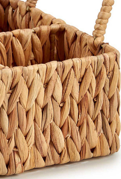 Кошница за организирање GiftDecor Storage Basket With Handles, морска трева, со рачки, природна