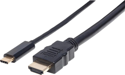 Kabllo Manhattan USB-C në HDMI, 4K 30Hz, 2m, e zezë