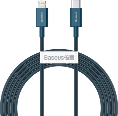 Kabllo kariku Baseus CATLYS-C03, USB-C në Lightning, PD 20W, 2m, blu