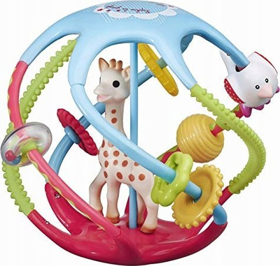 Lodër kafshuese Sophie la Girafe Twistin' Ball, natyrale, për beba 6m+