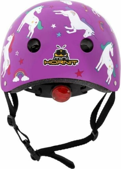 Helmet biçiklete për fëmijë Hornit Lids Unicorn Medium, 53–58cm, me dritë LED, lejla