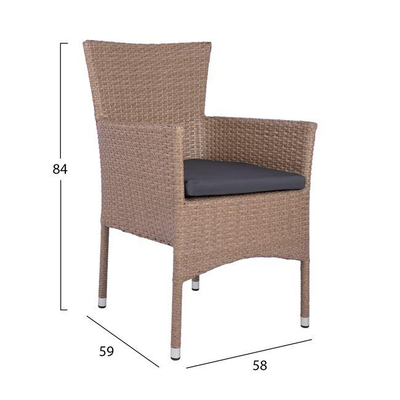 Set tavolina 7-pjesësh r HM10587.02 160×90 cm, kaftë