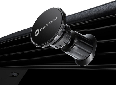 Mbajtëse magnetike për makinë Forcell F-Grip MagLuxe, për xham pult dhe ventilim, e zezë