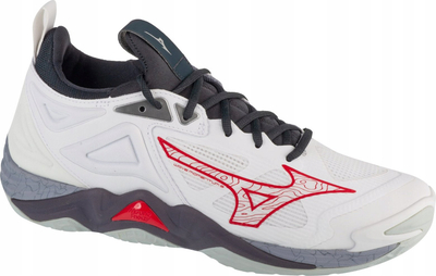 Atlete hendbolli Mizuno Wave Momentum 3 për në palestër, për burra, të bardha