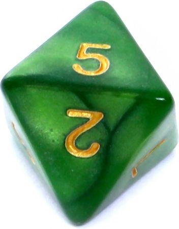Set zare Rebel RPG Pearl, 7 copë, efekt perlë, jeshile