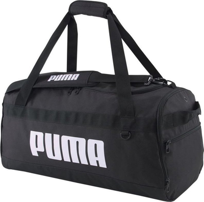 Çantë sporti Puma Challenger Duffel M 79531 01, 100% poliester, me xhep veç për këpucë, ngjyrë e zezë