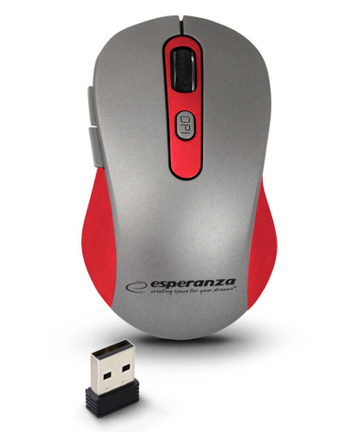 Maus Esperanza EM131R, RF Wireless, i hirtë
