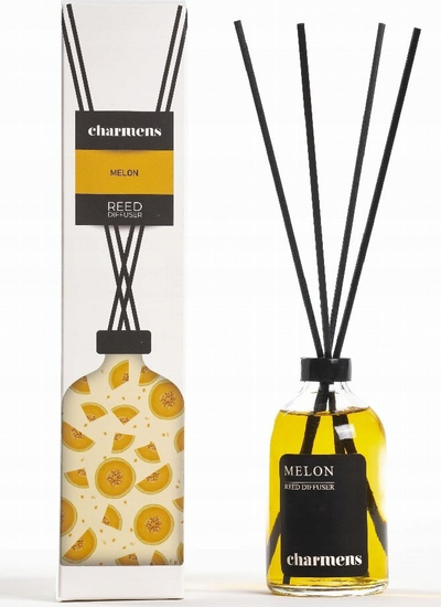 Difuzer me shkopinj Charmens Melon, 110 ml, erë pjepri, i bardhë