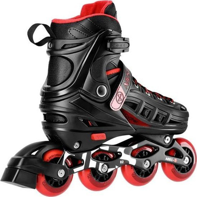 Patina inline Nils CYPHER NA18811A, me numër të rregullueshëm 34-38, për kalamaj dhe të rinj, të kuqe me të zezë
