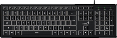 Tastierë Genius SlimStar 820, me kabllo USB, me ndriçim, e zezë