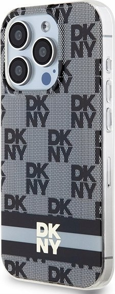 Mbrojtëse telefoni DKNY DKHMP14LHCPTSK për iPhone 14 Pro 6.1\", kapak i fortë MagSafe, i zi me kuadrate
