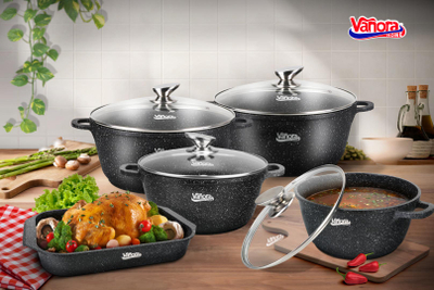 Tigan Classic Vanora, 20 cm 2.6 L, alumin i derdhur keramik, i zi