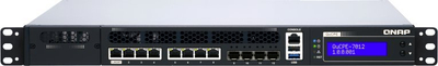 Pajisje virtualizimi rrjeti QNAP QuCPE-7012, Intel Xeon D, 1U rack, e zezë