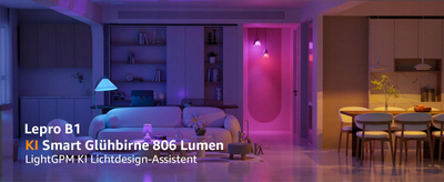 Llambë inteligjente Lepro B1 AI Smart Bulb, E27, 806 lm, shumëngjyrëshe