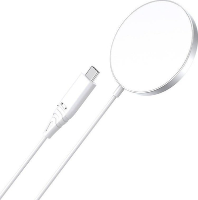 Karikues magnetik wireless Choetech T518, 15W, i bardhë
