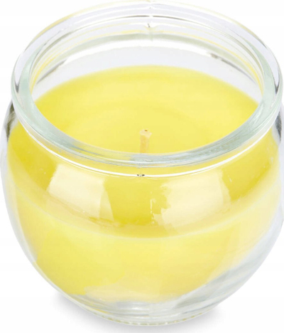 Kandil aromatik Bigbuy Home Citronella, 7.5 x 6.5 x 7.5 cm, i verdhë