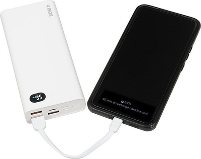 Надворешна батерија iBOX PB20, 20000mAh, Power Delivery 3.0, бела