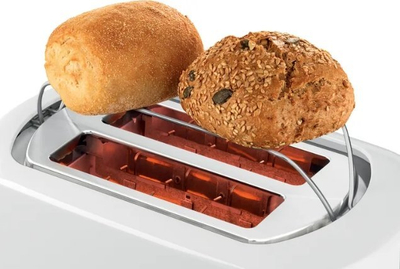 Toaster Bosch TAT3A111, 2 vende pjekjeje, mbajtëse për bulëza, i bardhë
