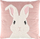 Jastëk dekorativ Rabbit Cushion, 45x45cm, poliester, shumëngjyrësh