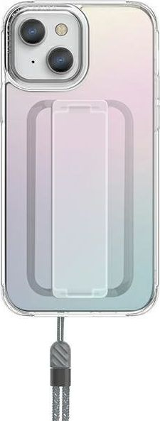 Këllëf telefoni PanzerGlass UNIQ Heldro për iPhone 13, me rrip FlexGrip, transparencë iridescent