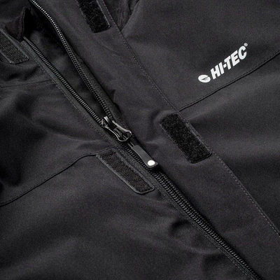 Jakne për meshkuj Hi-tec Oscar Jacket M, të papërshkueshme nga uji, me kapuç të heqshëm, e zezë