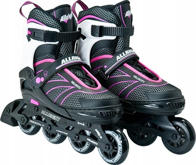 Patina inline Allright Velocity, e rregullueshme L 39-42, rozë e zezë